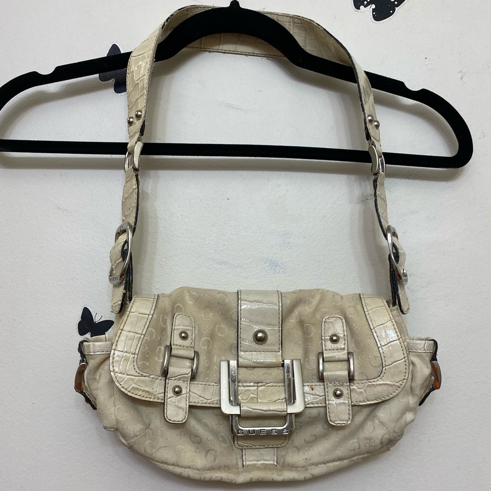 Guess shoulder bag cream coloured